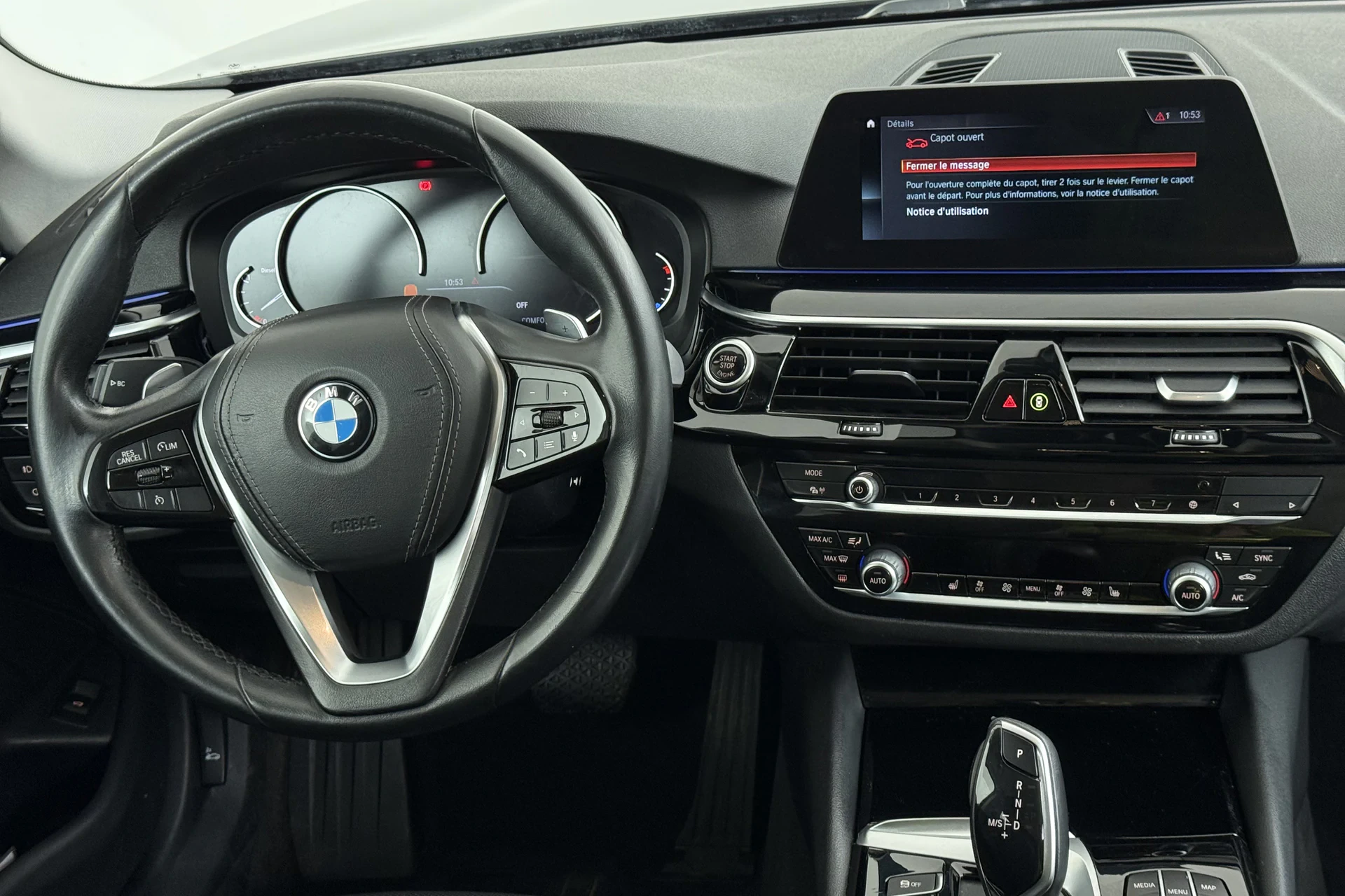 Vue conducteur (volant)