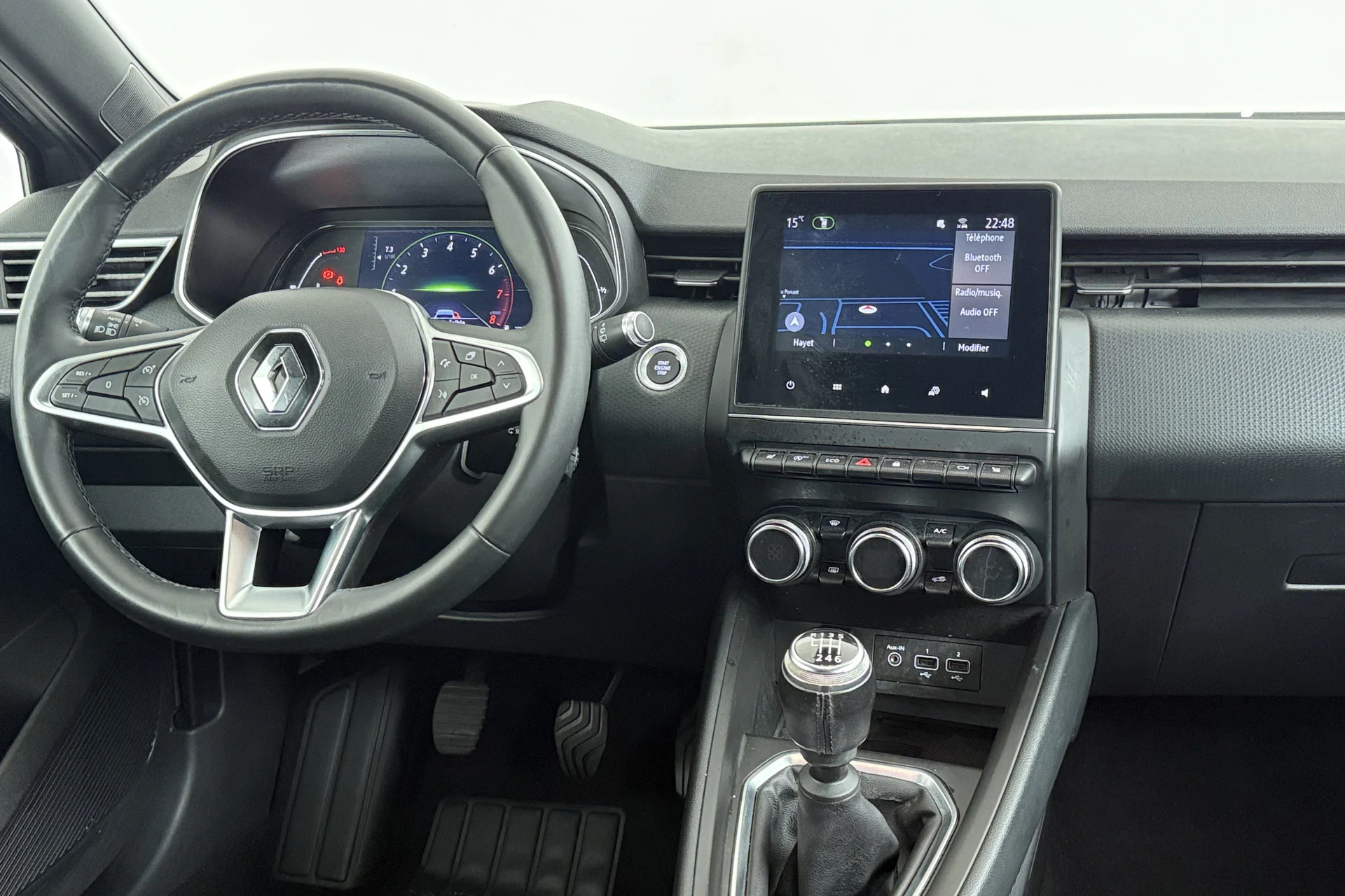 Vue conducteur (volant)