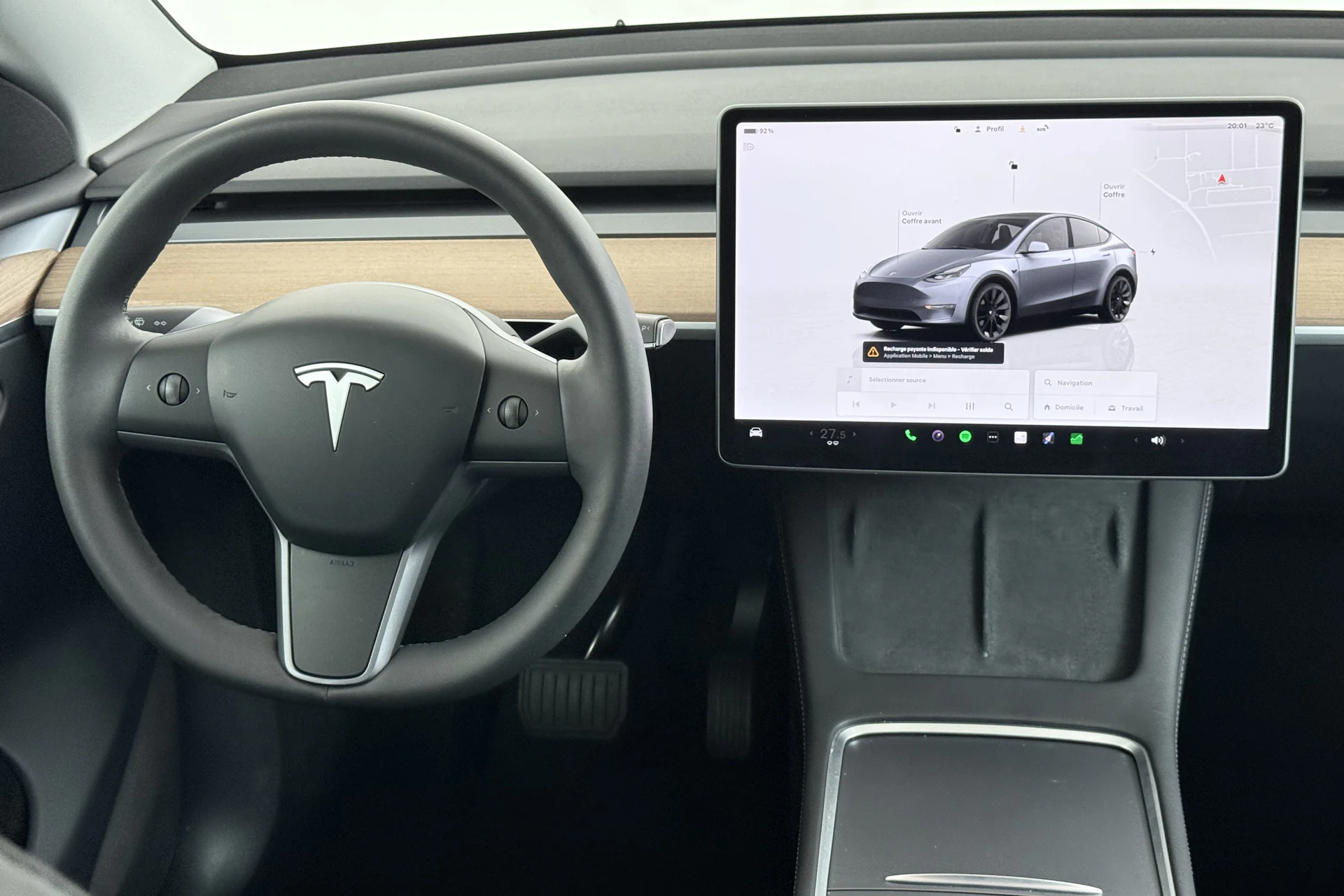 Vue conducteur (volant)